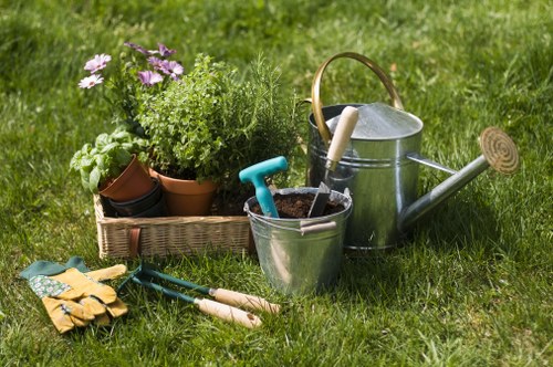 Separated landscaping materials prepared for recycling
